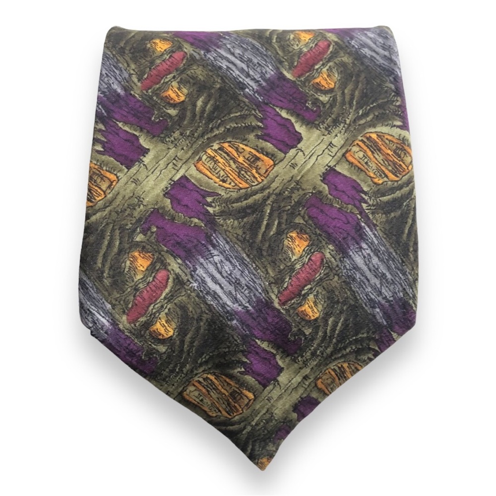 100% Silk Vintage J. Garcia Banyan Tree Necktie